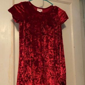 LuLaRoe Rare Crushed Velvet Girl's Scarlett Dress Size 8